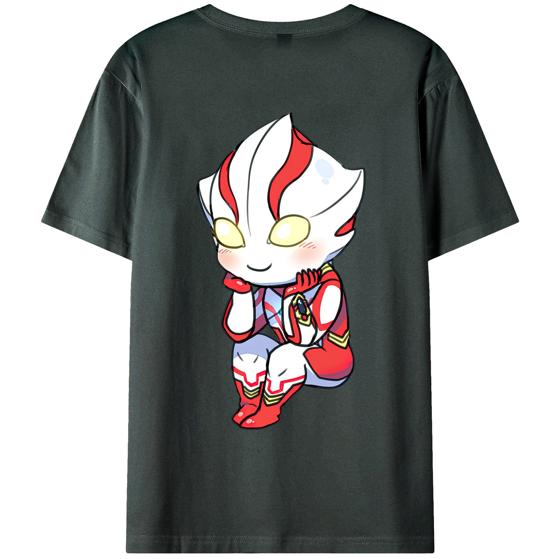 （画像用） ウルトラマン Ultraman 綿100％ メンズ半袖Tシャツ（バックプリント） 通気性
